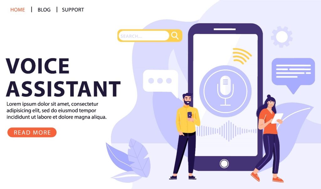 an illustration of voice search optimization