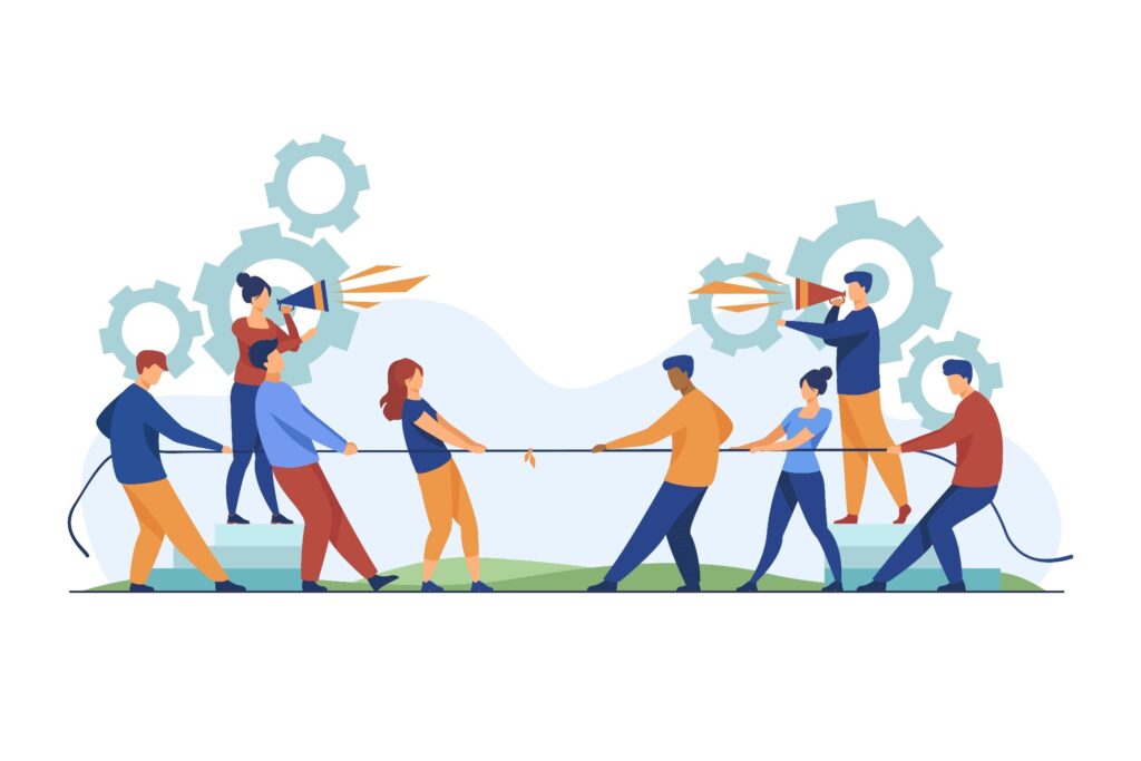 an illustration of social media marketing competition